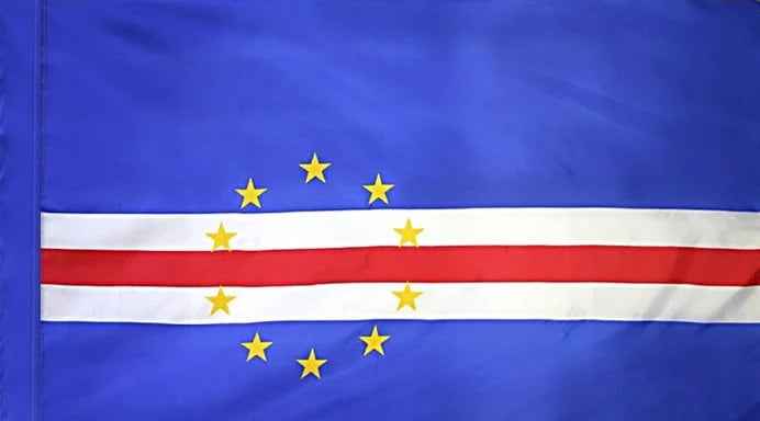 Cape Verde Flag with Pole Sleeve - For Indoor Use