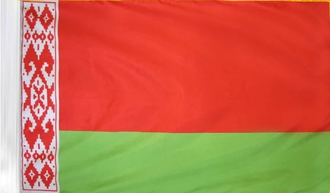 Belarus Flag with Pole Sleeve - For Indoor Use