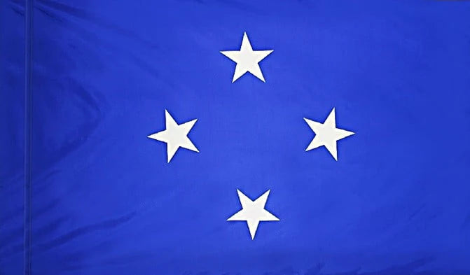 Micronesia Flag with Pole Sleeve - For Indoor Use