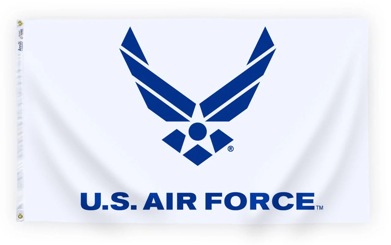 Air Force Wings Flag with White Background - 3'x5' - For Outdoor Use