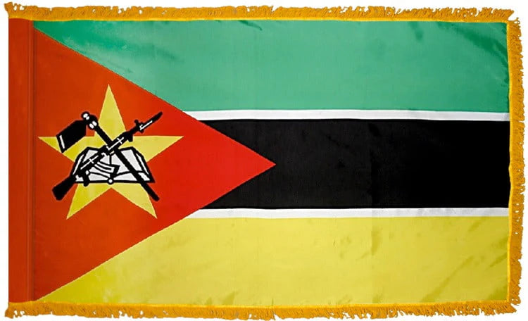 Mozambique Flag with Fringe - For Indoor Use