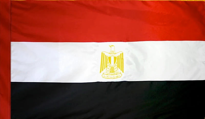 Egypt Flag with Pole Sleeve - For Indoor Use