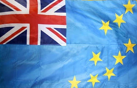 Tuvalu Flag with Pole Sleeve - For Indoor Use