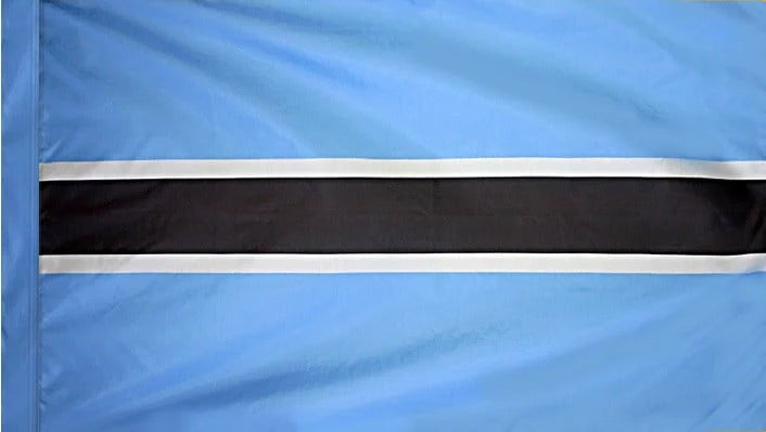 Botswana Flag with Pole Sleeve - For Indoor Use