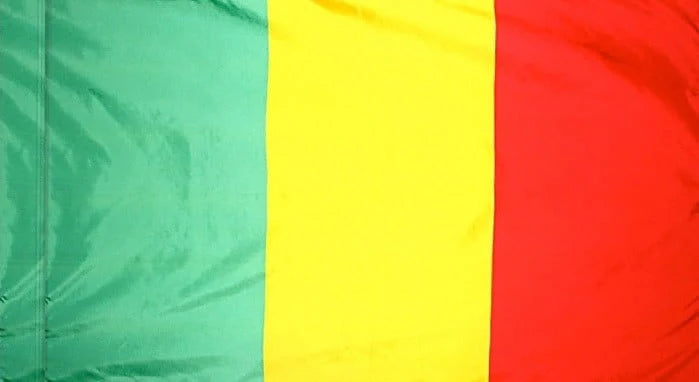 Mali Flag with Pole Sleeve - For Indoor Use