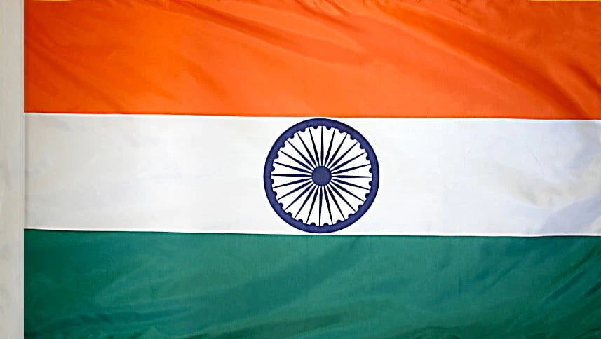 India Flag with Pole Sleeve - For Indoor Use