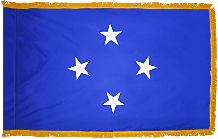 Micronesia Flag with Fringe - For Indoor Use