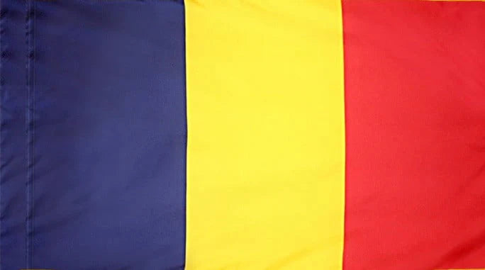 Chad Flag with Pole Sleeve - For Indoor Use