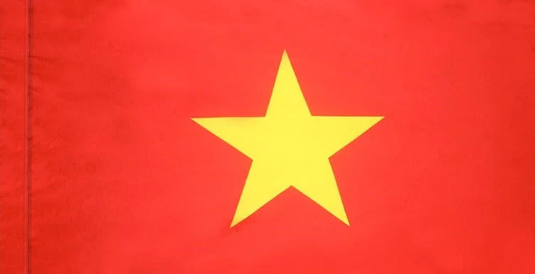 Vietnam Flag with Pole Sleeve - For Indoor Use
