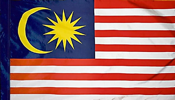 Malaysia Flag with Pole Sleeve - For Indoor Use