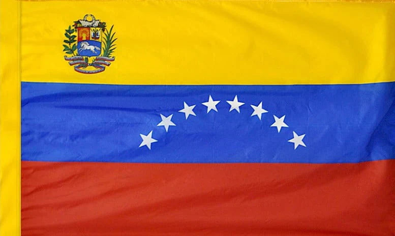 Venezuela Flag with Pole Sleeve - For Indoor Use