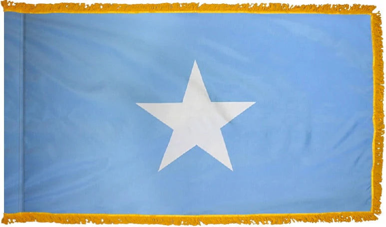 Somalia Flag with Fringe - For Indoor Use