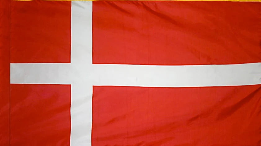 Denmark Flag with Pole Sleeve - For Indoor Use