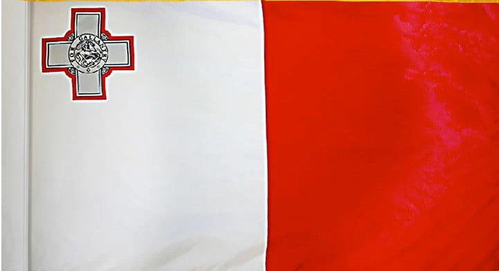 Malta Flag with Pole Sleeve - For Indoor Use
