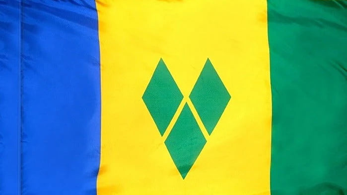 Saint Vincent-Grenadines Flag with Pole Sleeve - For Indoor Use