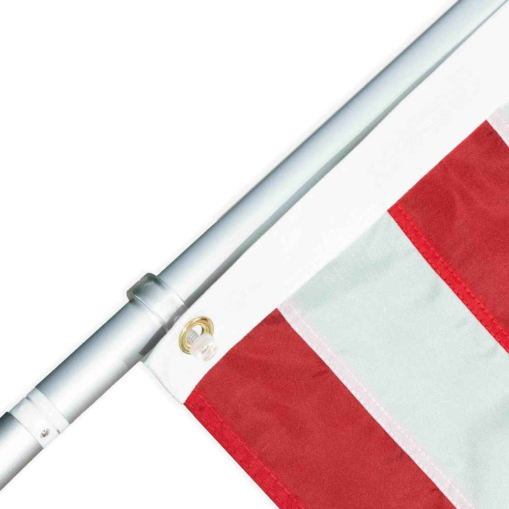 Silver American flag set