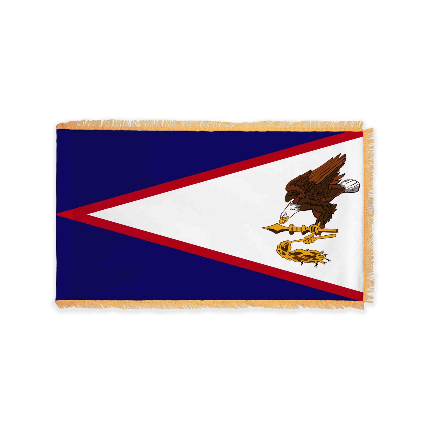 American Samoa flag with pole sleeve and fringe