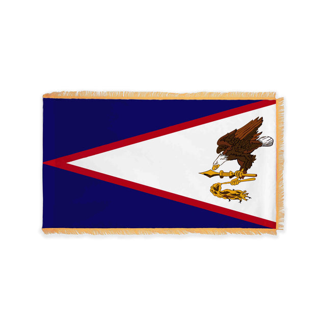 American Samoa flag with pole sleeve and fringe