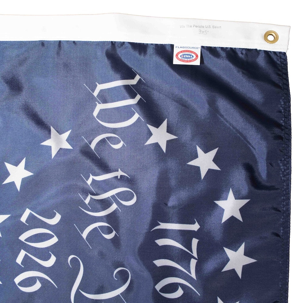 Betsy Ross "We The People" nylon flag heading
