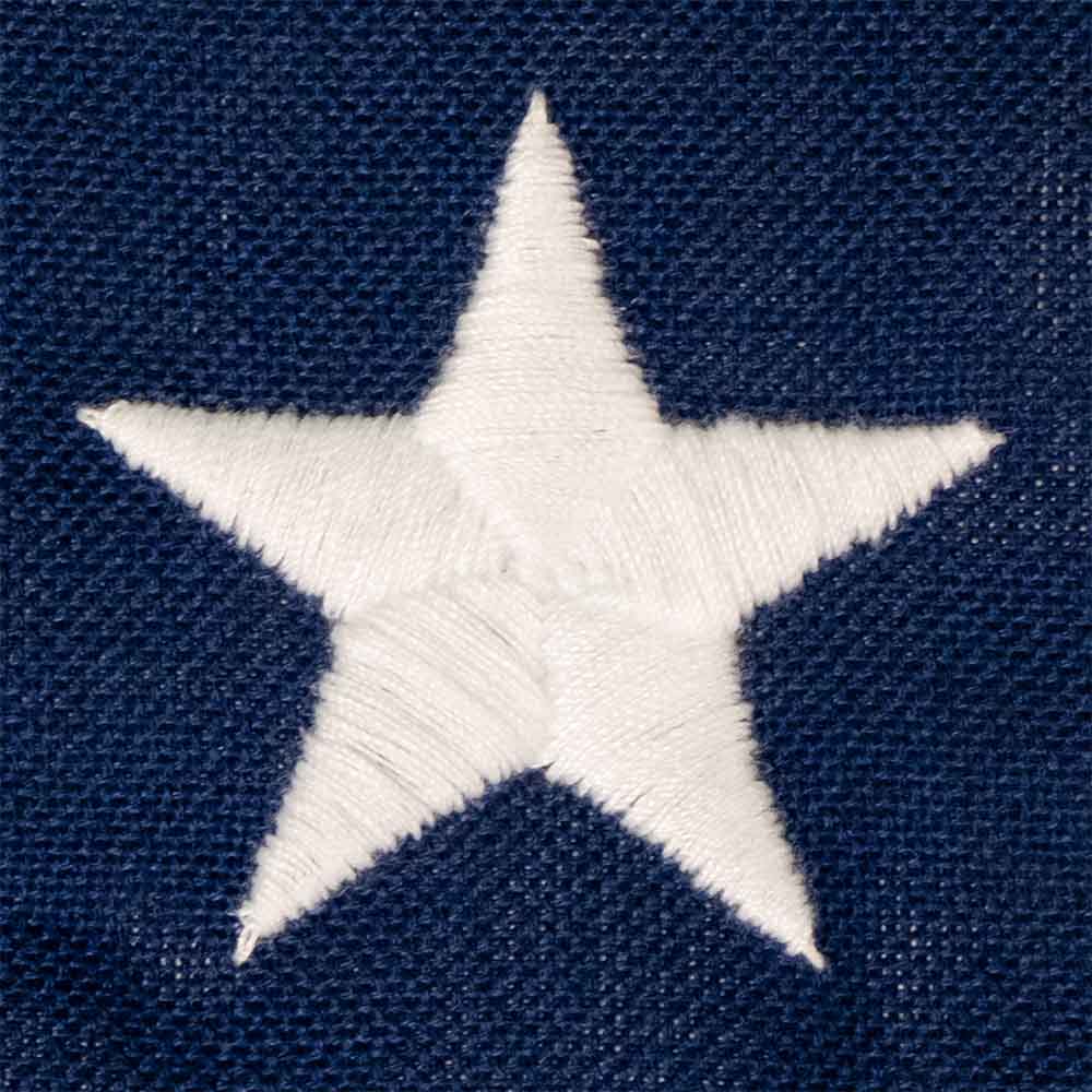 Standard Cotton American flag embroidered star