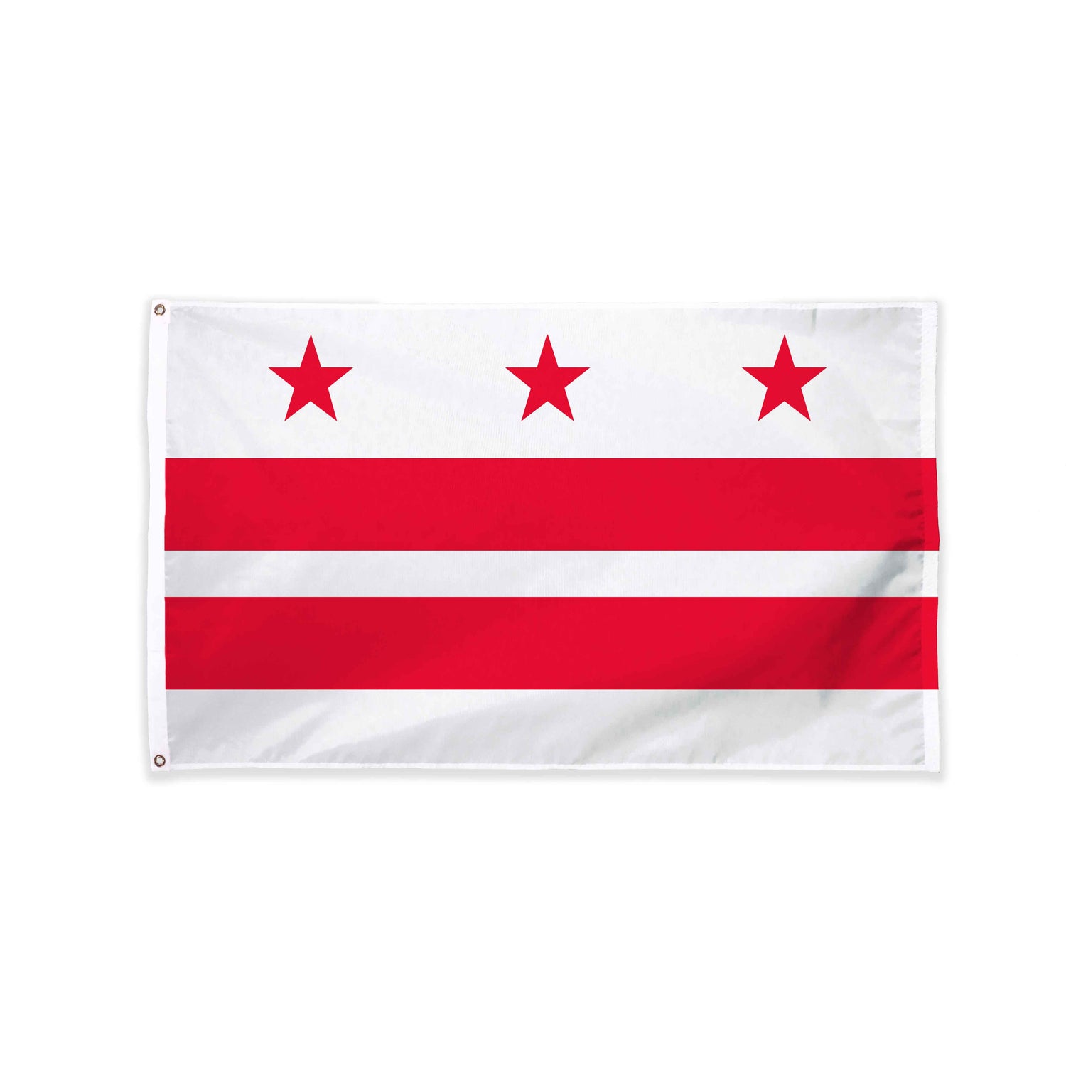 District of Columbia flag with grommets