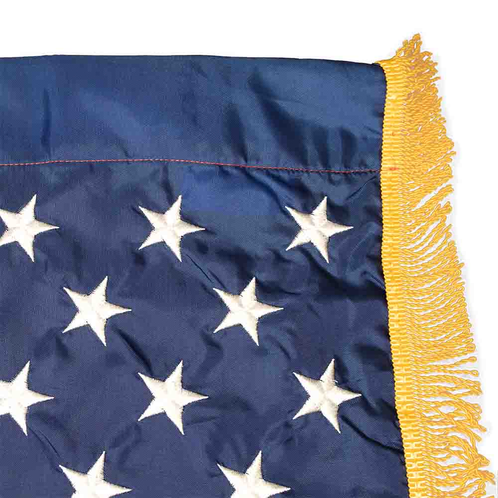 Indoor Fringed American flag heading