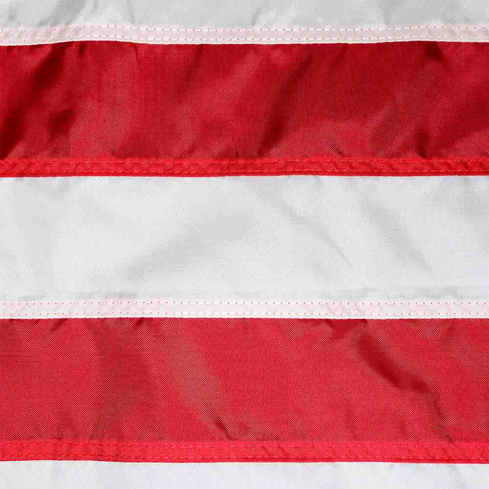 Indoor Fringed American flag sewn stripes