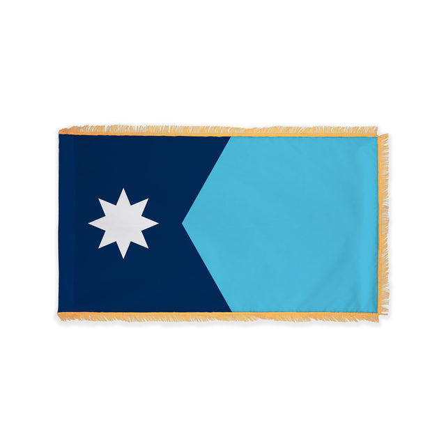 Minnesota 2024 state flag with pole sleeve and fringe