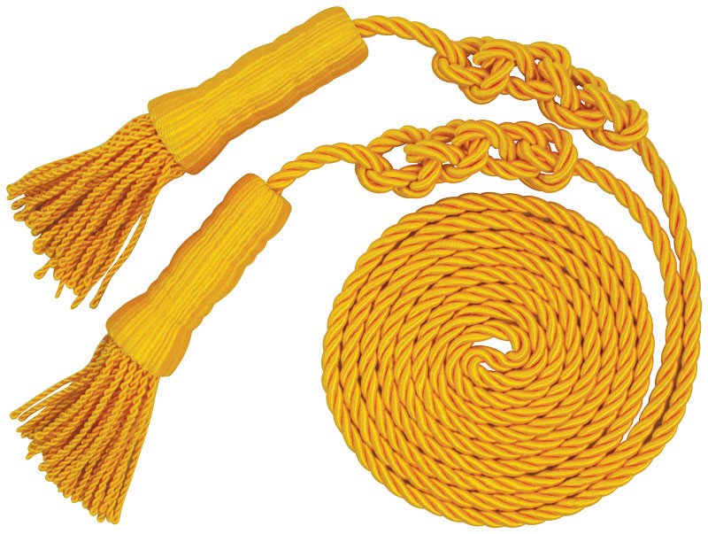 Gold cord and tassel for indoor flag set