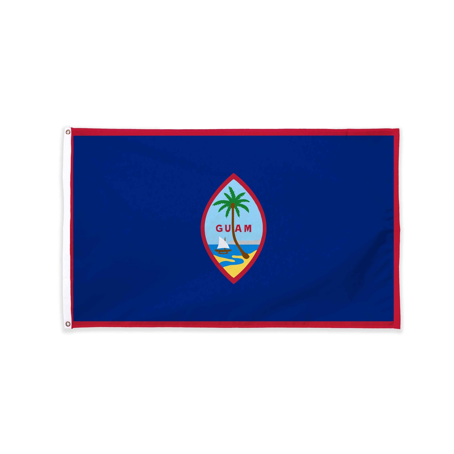 Guam flag with grommets
