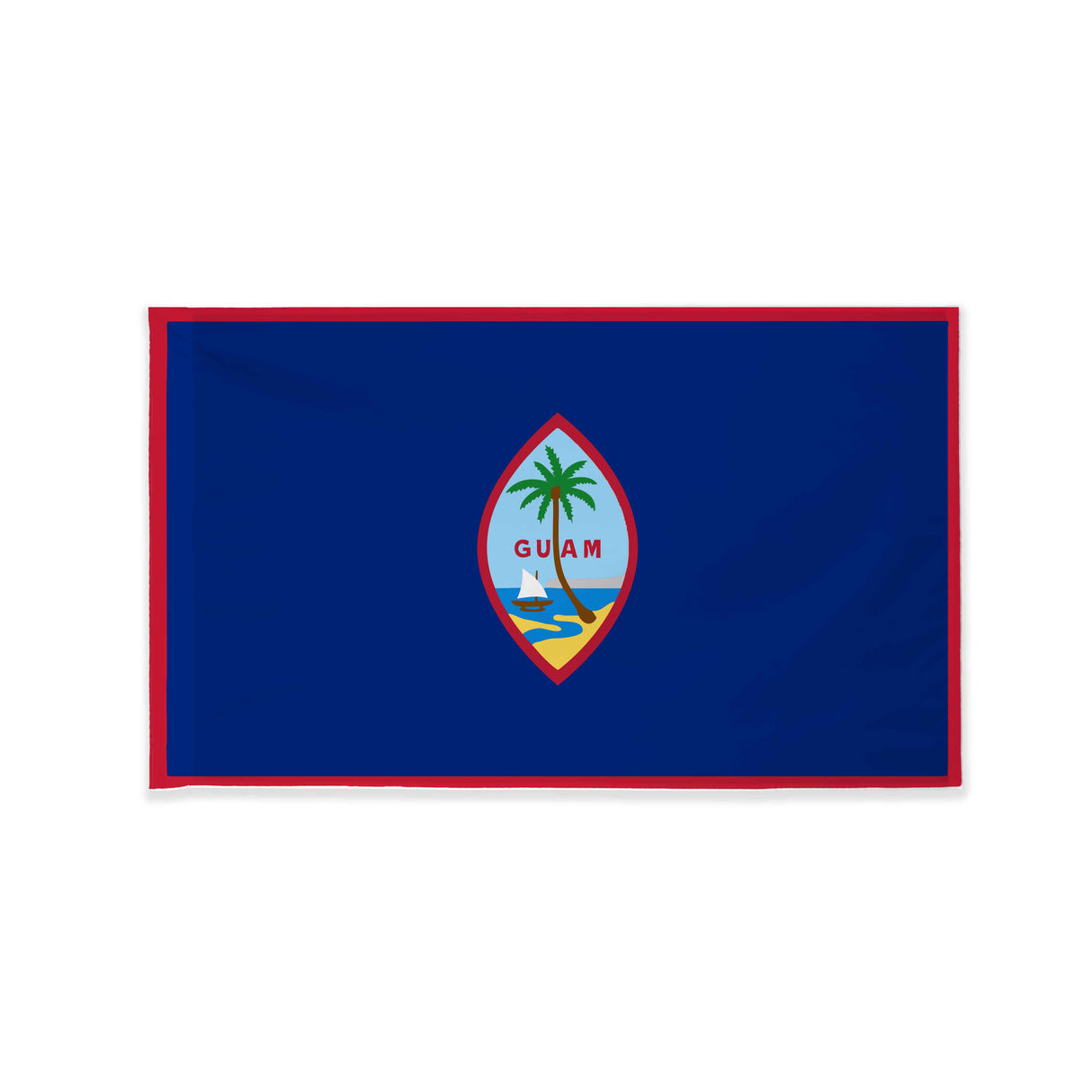 Guam flag with pole sleeve