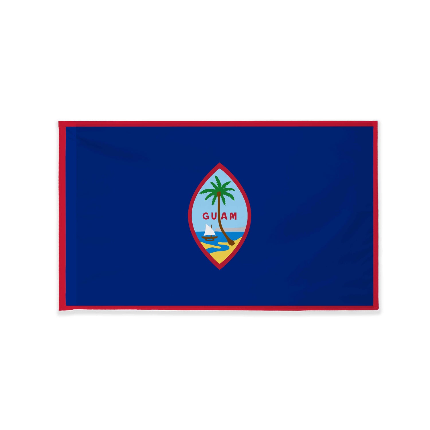 Guam flag with pole sleeve