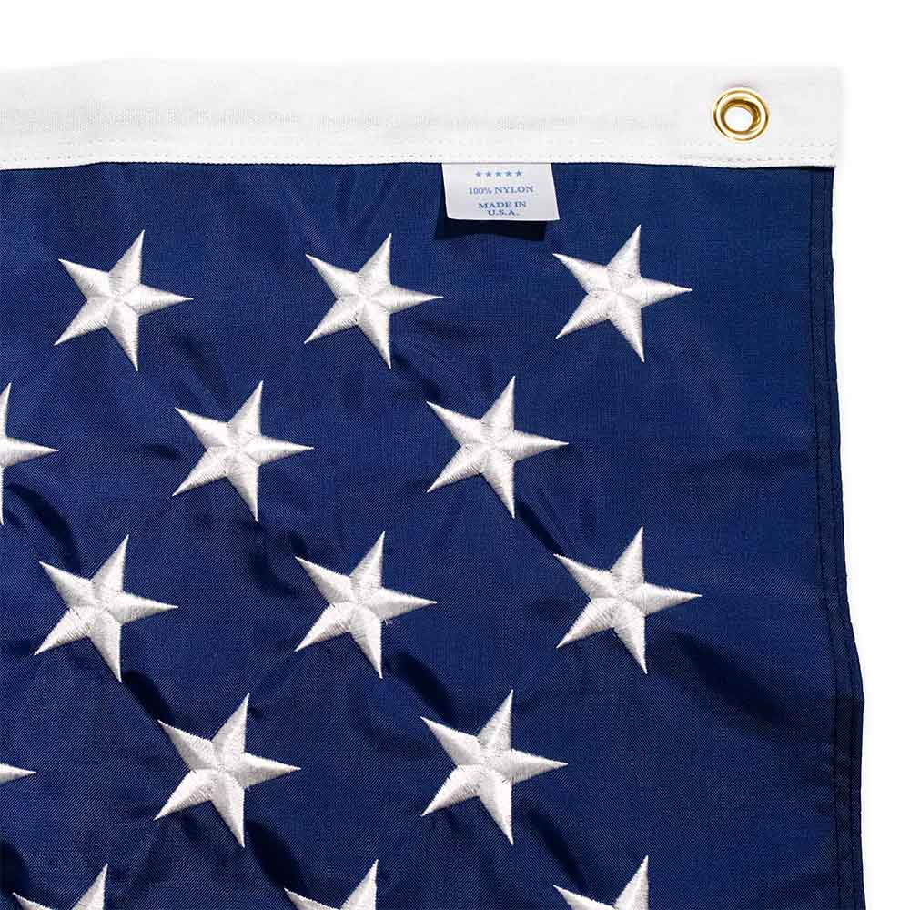 Legacy American flag heading and grommets