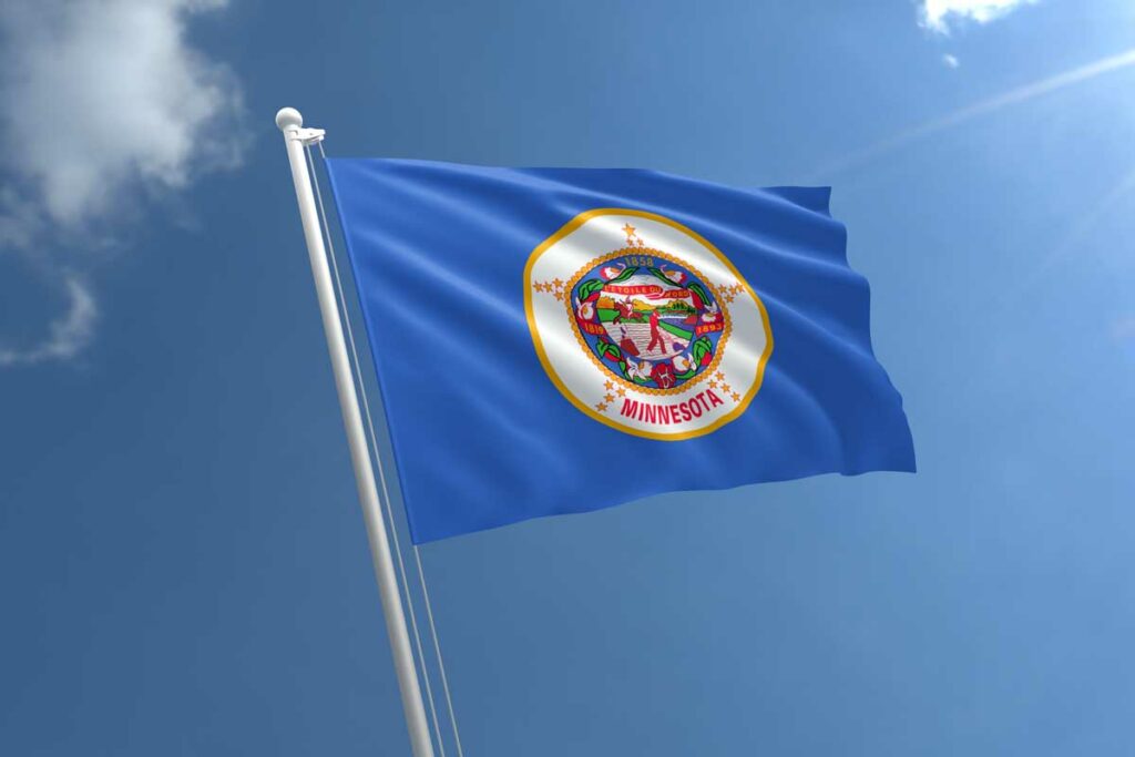 Minnesota - Historic State Flag with Pole Sleeve - For Indoor Use