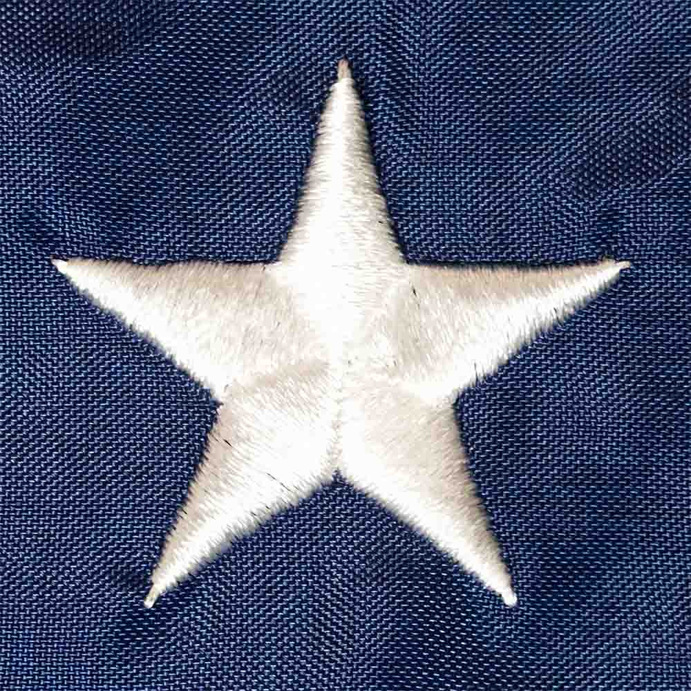 Nyl-Glo American flag embroidered star