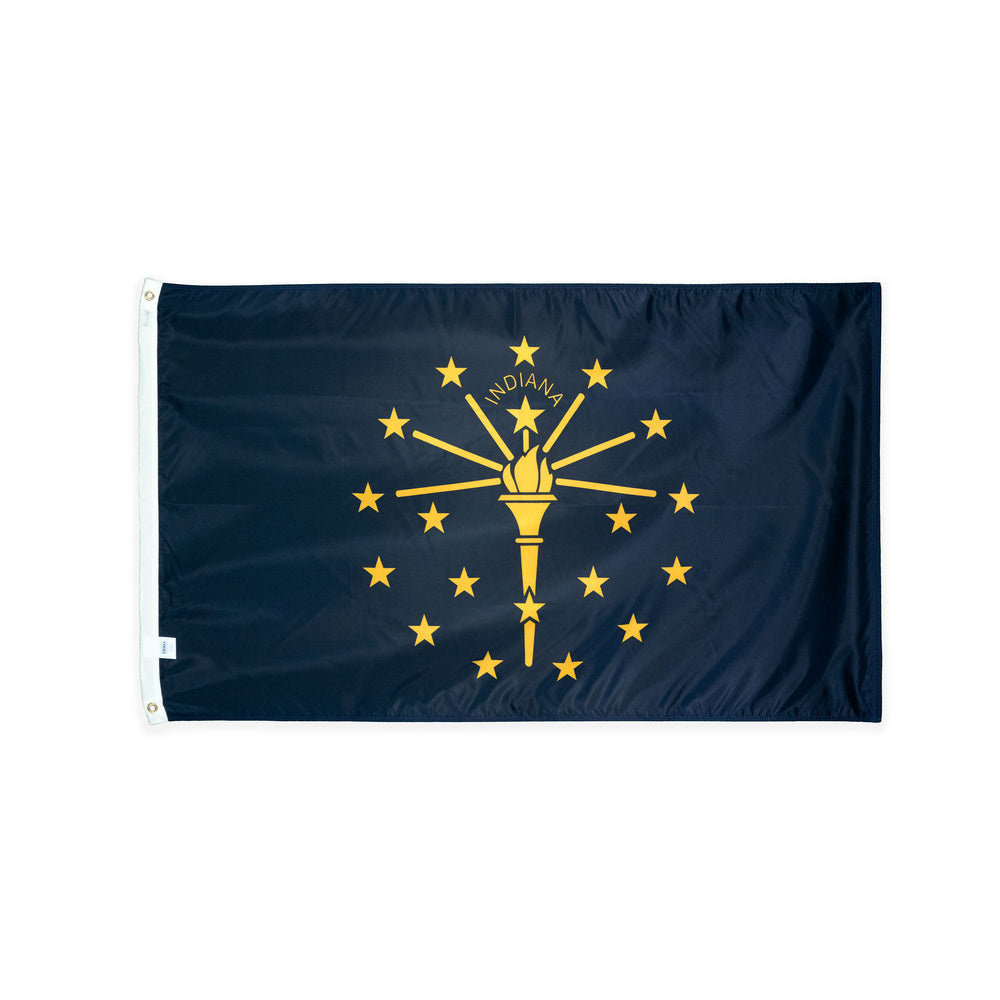 Nylon Indiana state flag with grommets
