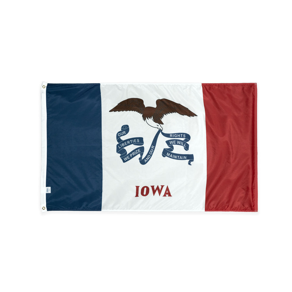 Nylon Iowa state flag with grommets