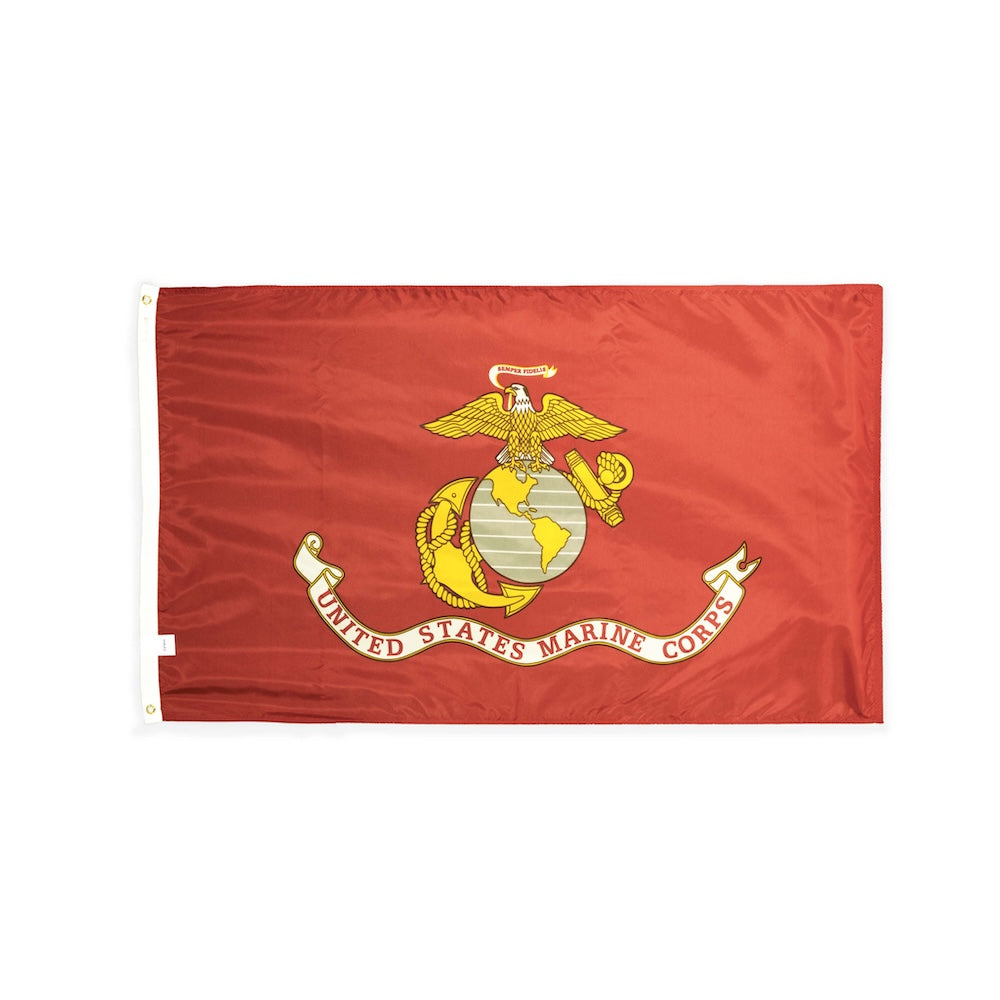 Nylon Marine Corps flag with grommets