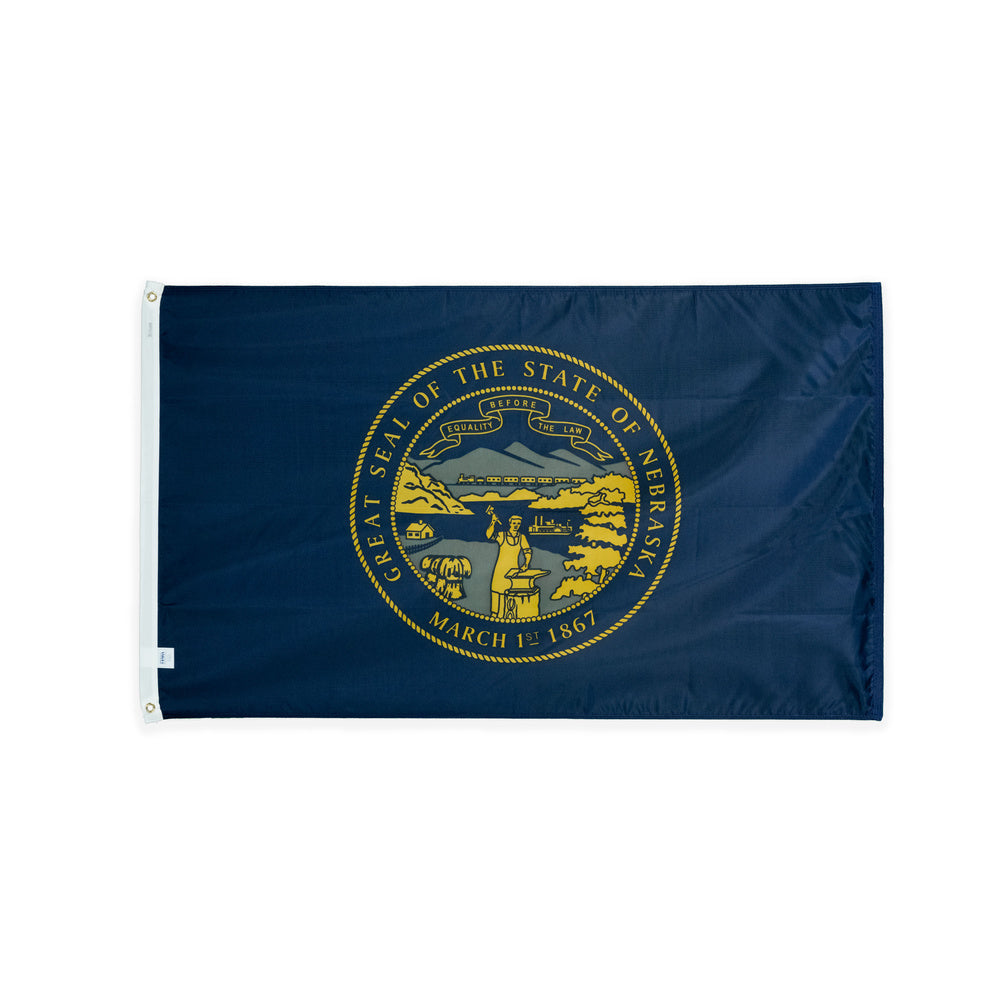 Nylon Nebraska state flag with grommets