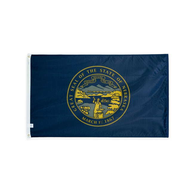 Nylon Nebraska state flag with grommets