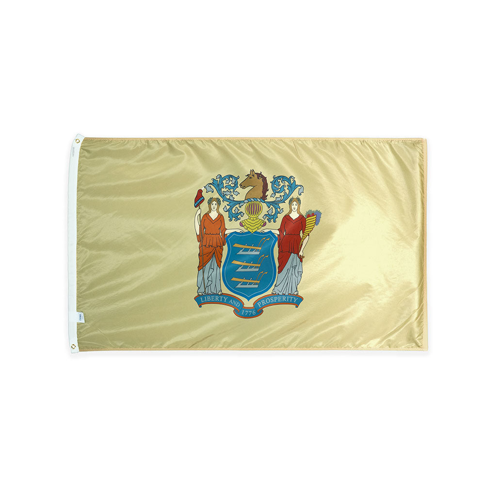 Nylon New Jersey state flag with grommets