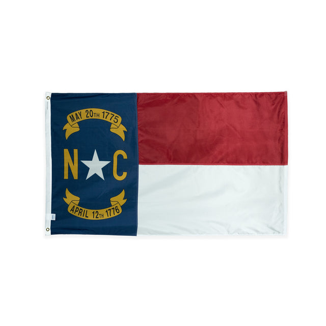 Nylon North Carolina state flag with grommets