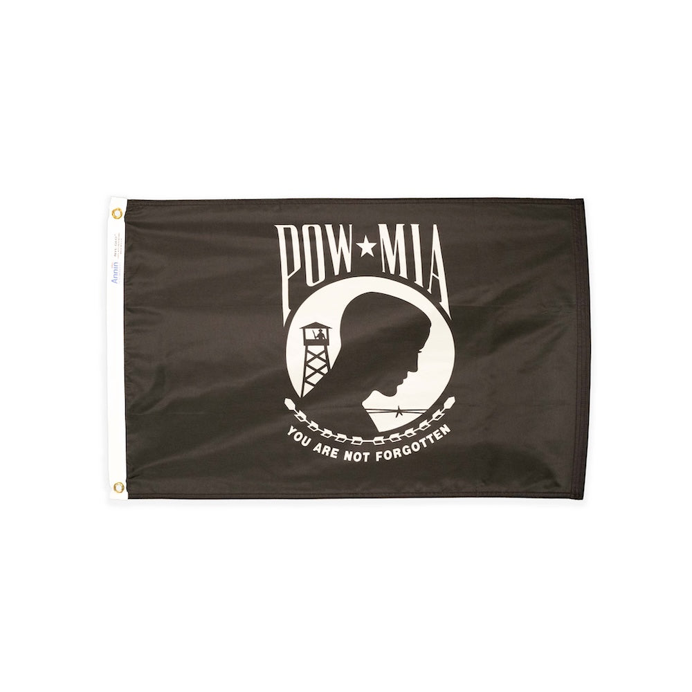 Nylon single reverse POW/MIA flag with grommets