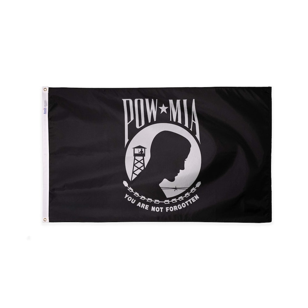 Nylon single reverse POW/MIA flag with grommets