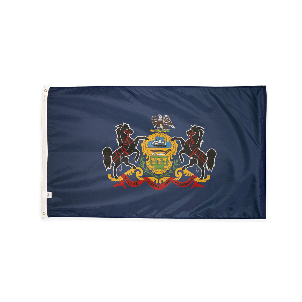 Nylon Pennsylvania state flag with grommets