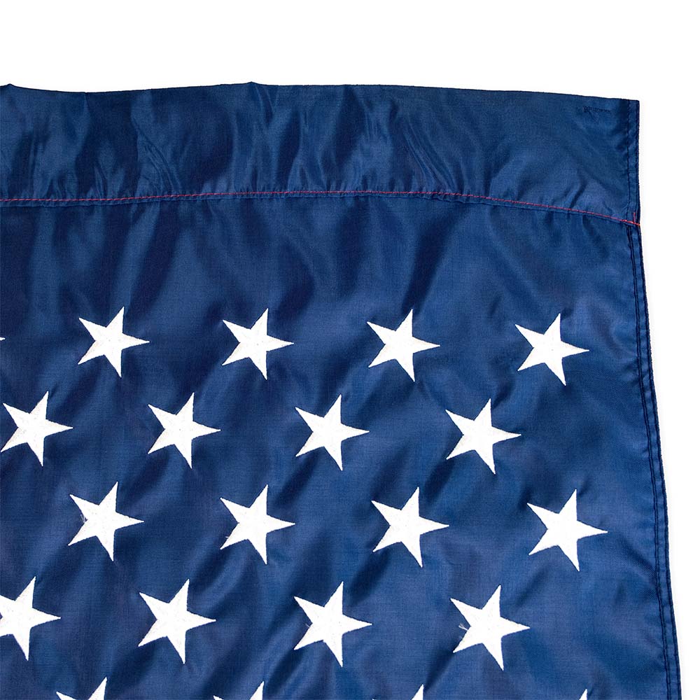 Nylon American flag with pole sleeve