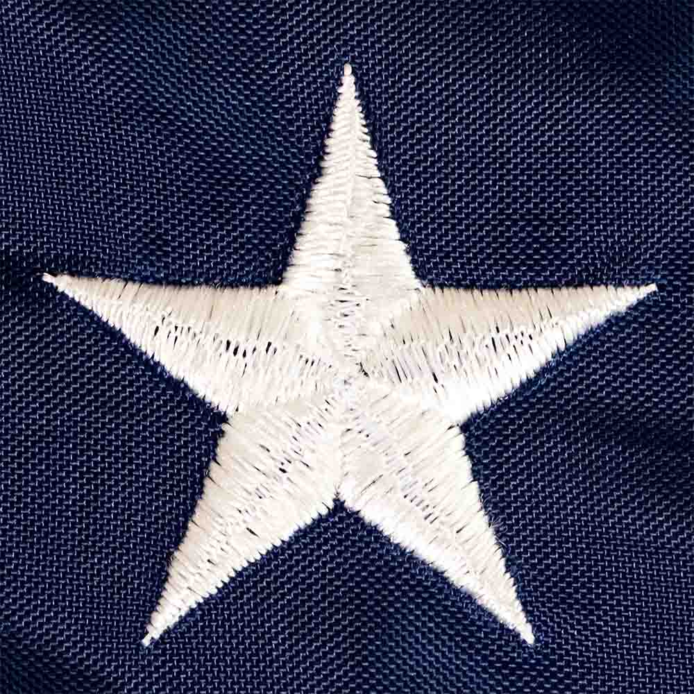 Pole Sleeve Nylon American flag embroidered star