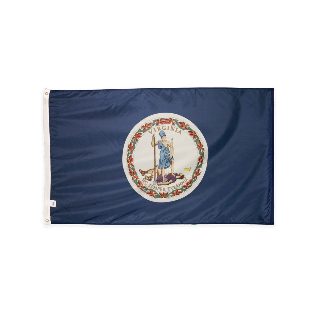Nylon Virginia state flag with grommets