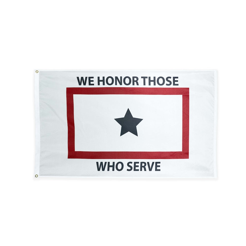 Nylon We Honor Those Who Serve flag with grommets