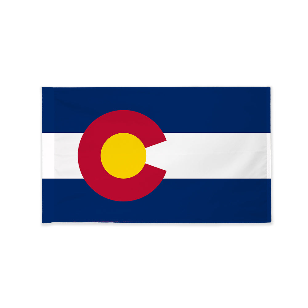 Colorado state flag with pole sleeve